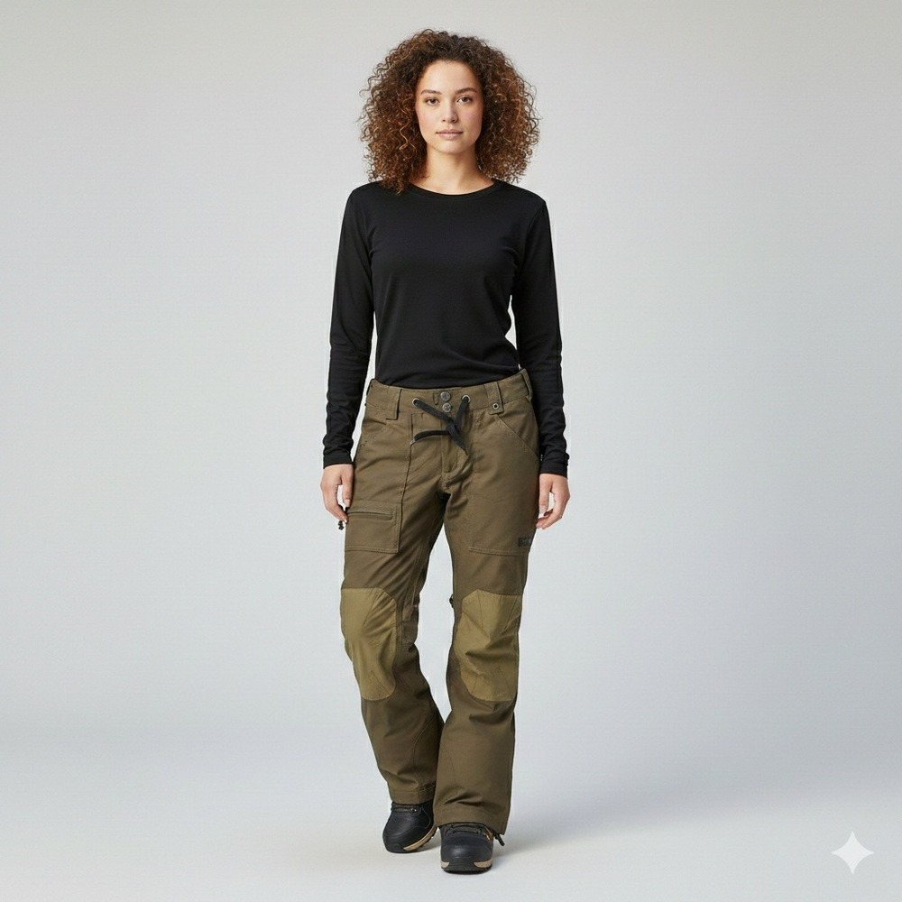 Burton MB Southside Slim Fit Snowboard‎ Pants Khaki Womens Size XS